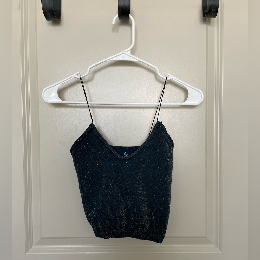 Free People Top | Navy&Gold